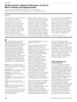 Global Health in Medical Education: A Call for More Training and Opportunities pptx