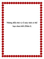 Những điều thú vị về máy tính có thể bạn chưa biết (Phần I) pptx