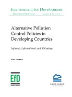 Alternative Pollution Control Policies in Developing Countries: Informal, Informational, and Voluntary docx