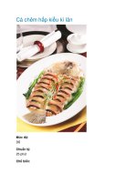 Cá chẻm hấp kiểu kì lân pot