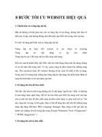 8 BƯỚC TỐI ƯU WEBSITE HIỆU QUẢ ppt