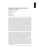 Classiﬁcation-Aware Hidden-Web Text Database Selection doc