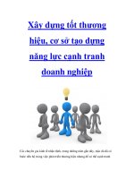 Xây dựng tốt thương hiệu, cơ sở tạo dựng năng lực cạnh tranh doanh nghiệp pot