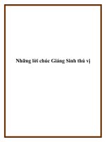 Những lời chúc Giáng Sinh thú vị pptx