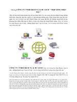 Mketing CÔNG TY TNHH DỊCH VỤ & DU LICH '''''''' NHỊP SỐNG HIỆN ĐẠI '''''''' ppt