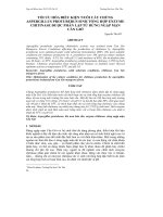 TỐI ƯU HÓA ĐIỀU KIỆN NUÔI CẤY CHỦNG ASPERGILLUS PROTUBERUS SINH TỔNG HỢP ENZYME CHITINASE ĐƯỢC PHÂN LẬP TỪ RỪNG NGẬP MẶN CẦN GIỜ potx