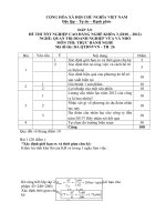 đáp án đề thi thực hành-quản trị doanh nghiêp vừa và nhỏ-mã đề thi qtdnvvn-th(26)