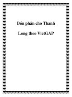 Bón phân cho Thanh Long theo VietGAP docx