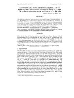 KHẢO SÁT KHẢ NĂNG SINH TỔNG HỢP IAA VÀ CỐ ĐỊNH ĐẠM CỦA VI KHUẨN GLUCONACETOBACTER SP. VÀ AZOSPIRILLUM SP. ĐƯỢC PHÂN LẬP TỪ CÂY MÍA docx