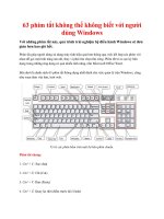 63 phím tắt không thể không biết với người dùng windows