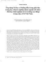Ứng dụng Tự học có hướng dẫn trong giáo dục trung học chuyên nghiệp nhóm ngành sức khỏe - Bài học kinh nghiệm từ 12 trường cao đẳng/ trung cấp y tế ở Việt Nam doc