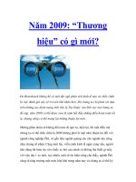 Năm 2009: “Thương hiệu” có gì mới? potx