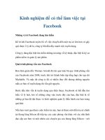 Kinh nghiệm để có thể làm việc tại Facebook pot