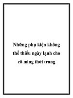 Những phụ kiện không thể thiếu ngày lạnh cho cô nàng thời trang ppt