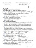 đề thi cao đẳng môn sinh năm 2007 khối b