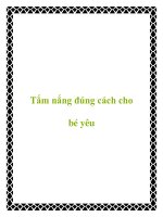 Tắm nắng đúng cách cho bé yêu doc