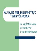 XÂY DỰNG WEB BÁN HÀNG TRỰC TUYẾN VỚI JOOMLA - UPLOAD WEBSITE LÊN HOST pdf
