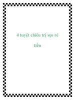 4 tuyệt chiêu trị sẹo rẻ tiền pptx