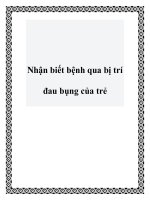 Nhận biết bệnh qua bị trí đau bụng của trẻ potx