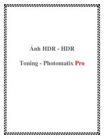 Ảnh HDR - HDR Toning - Photomatix Pro pptx