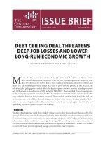 DebT ceiling Deal ThreaTens Deep job losses anD lower long-run economic growTh pdf