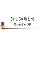 Bài 1. Giới thiệu về Servlet & JSP docx