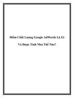 Điểm Chất Lượng Google AdWords Là Gì Và Được Tính Như Thế Nào? docx