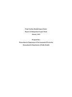 Wind Turbine Health Impact Study: Report of Independent Expert Panel pot