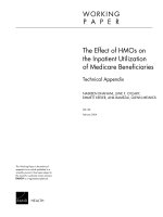 The Effect of HMOs on the Inpatient Utilization of Medicare Beneficiaries Technical Appendix pptx