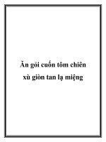 Ăn gỏi cuốn tôm chiên xù giòn tan lạ miệng pdf