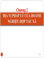 ĐỊA VỊ PHÁP LÝ CỦA DOANH NGHIỆP, HỢP TÁC XÃ pptx