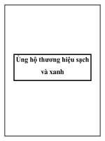 Ủng hộ thương hiệu sạch và xanh pdf