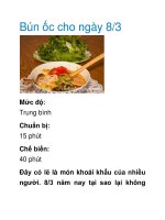 Bún ốc cho ngày 8/3 ppt