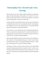 Doanh nghiệp Việt có tầm nhìn ngắn và hay thỏa hiệp pptx