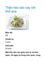 Thăn heo xào cay với khổ qua pot