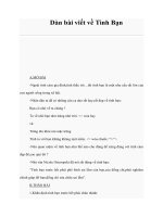 Dàn bài viết về Tình Bạn pdf