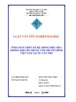 tính toán thiết kế hệ thống điều hòa không khí cho trung tâm truyền hình việt nam tại tp- cần thơ