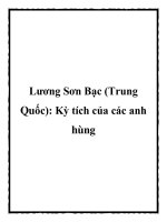 Lương Sơn Bạc (Trung Quốc): Kỳ tích của các anh hùng doc