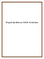 Bí quyết đạt điểm cao TOEIC từ thủ khoa. docx