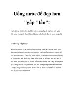 Uống nước để đẹp hơn 