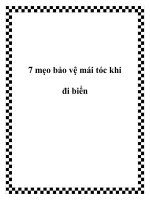 7 mẹo bảo vệ mái tóc khi đi biển ppt