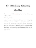 Lưu ý khi sử dụng thuốc chống động kinh pot