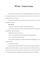 Đề bài: Lòng tự trọng pptx