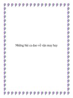 Những bài ca dao về vận may hay pot