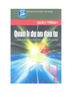 Giáo trình quản lý dự án đầu tư pptx
