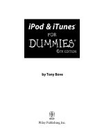 ipod & itunes for dummies 6th