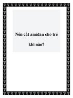 Nên cắt amiđan cho trẻ khi nào? pdf