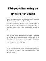 5 bí quyết làm trắng da tự nhiên với chanh pptx