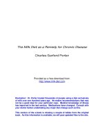 Milk Diet As A Remedy For Chronic Disease- p1 potx
