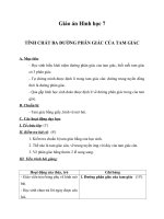 tính chất ba đường phân giác của tam giác - hình học 7 - gv.tr.h.thương